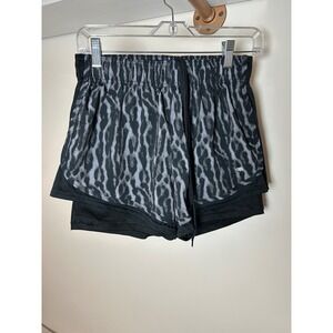 LEGEND Leopard Print Athletic Shorts with Built In Liner Women's Size M